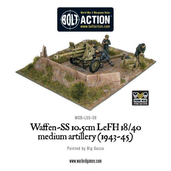 Warlord Games Bolt Action  Germany (BA) Waffen-SS 10.5cm LeFH 18/40 medium artillery - WGB-LSS-08 - 5060200846568