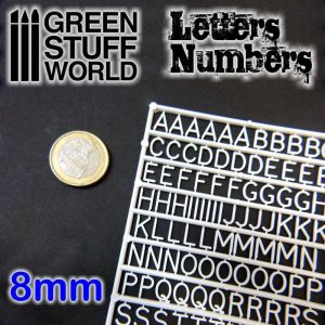 Green Stuff World   Modelling Extras Letters and Numbers 8mm - 8436554364381ES - 8436554364381