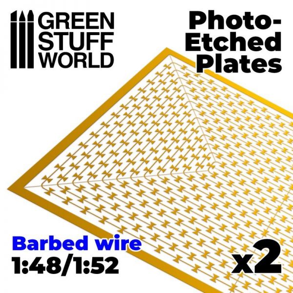 Green Stuff World   Etched Brass Photo-etched Plates - Barbed Wire - 8436574506709ES - 8436574506709