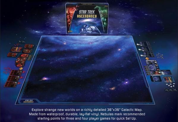 Gale Force Nine Star Trek: Ascendancy  Tabletop Gaming Mats Star Trek Ascendancy: Galaxy Play Mat (36x36) - ST004 - 9781940825946