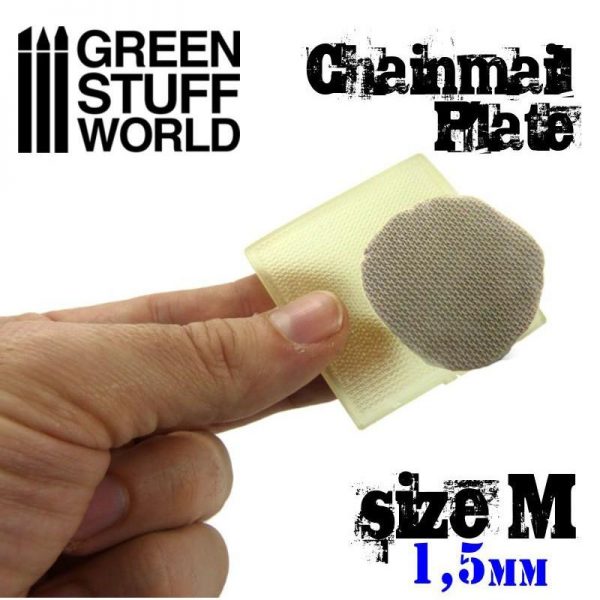 Green Stuff World   Texture Plates / Presses Texture Plate - ChainMail - Size M - 8436554368709ES - 8436554368709