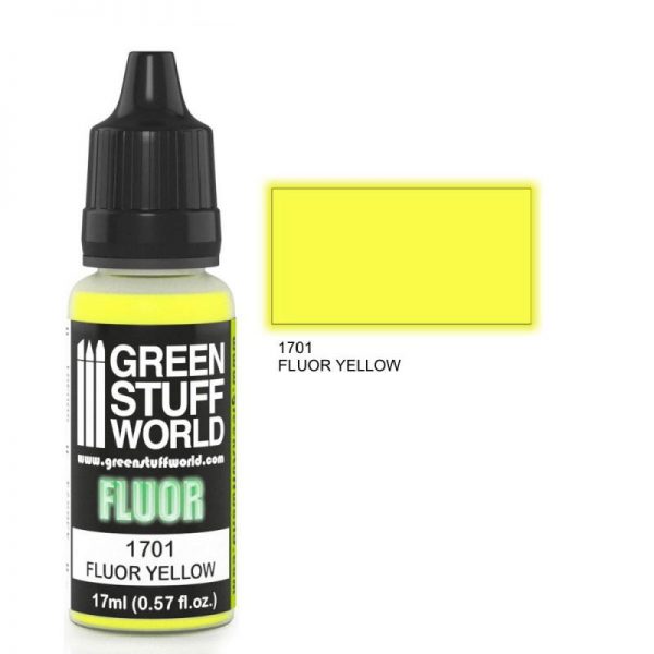 Green Stuff World   Fluorescent Paints Fluor Paint YELLOW - 8436574500608ES - 8436574500608