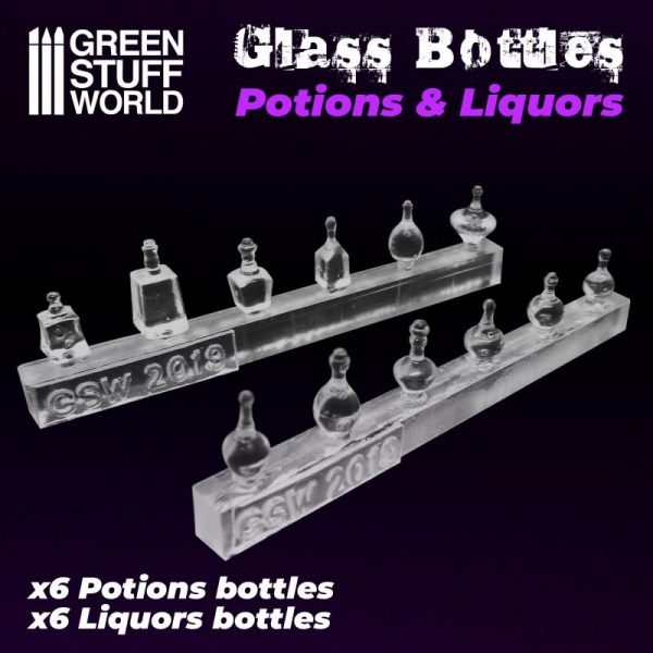 Green Stuff World   Green Stuff World Conversion Parts Potion and Liquor Bottles Resin Set - 8436574505603ES - 8436574505603