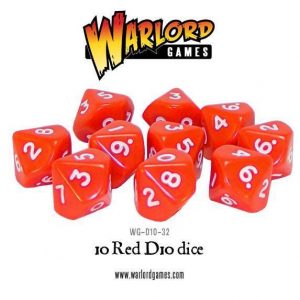 Warlord Games   D10 10 Red D10 - WG-D10-32 - 5060200849668