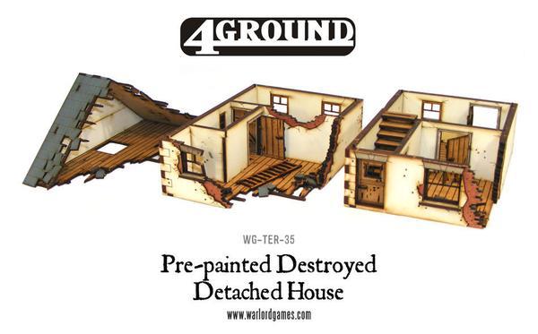 4Ground   4Ground Pre-painted Damaged Detached House - WG-TER-35 - 5060016111072