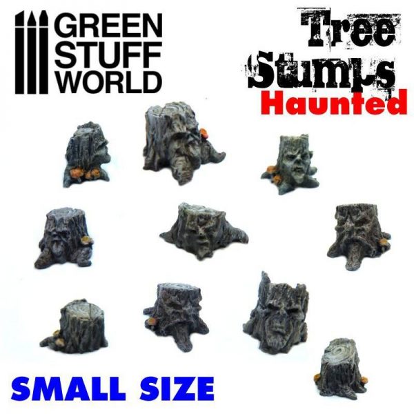 Green Stuff World   Green Stuff World Conversion Parts Small Haunted Tree Stumps - 8436574500455ES - 8436574500455