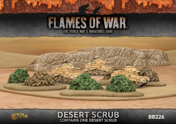 Gale Force Nine   Battlefield in a Box Flames of War: Desert Scrub - BB226 - 9420020235755
