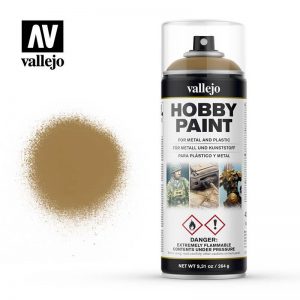 Vallejo   Spray Paint AV Spray Primer: Fantasy Color - Desert Yellow 400ml - VAL28015 - 8429551280150