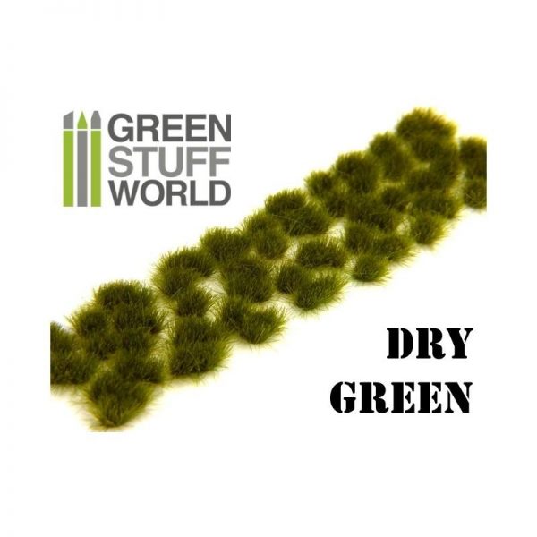 Green Stuff World   Tufts Grass TUFTS - 6mm self-adhesive - DRY GREEN - 8436554362462ES - 8436554362462