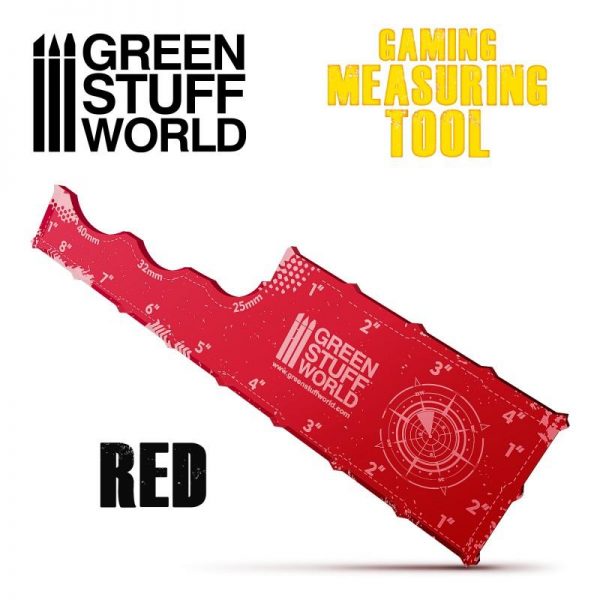 Green Stuff World   Tapes & Measuring Sticks Gaming Measuring Tool - Red - 8435646500980ES - 8435646500980