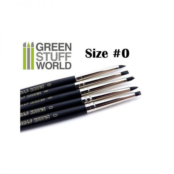 Green Stuff World   Green Stuff World Tools Colour Shapers Brushes SIZE 0 - BLACK FIRM - 8436554360239ES - 8436554360239