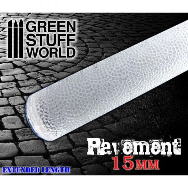 Green Stuff World   Rolling Pins Rolling Pin PAVEMENT 15mm - 8436554368853ES - 8436554368853