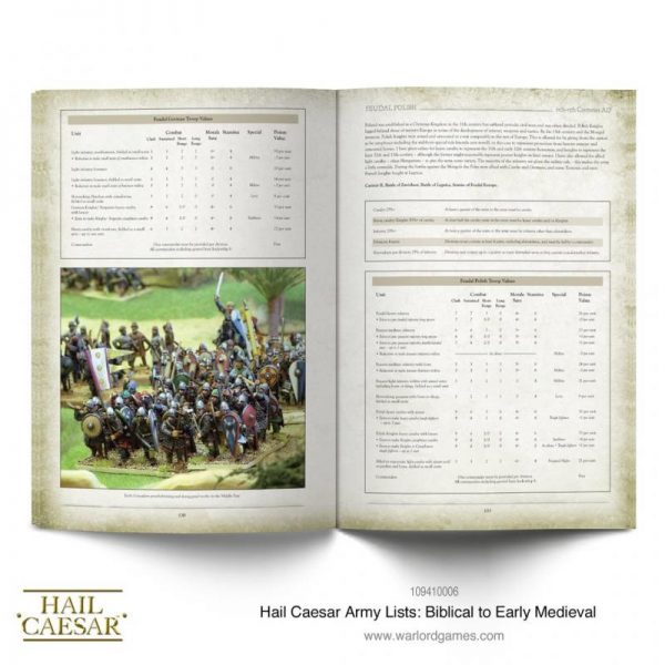 Warlord Games Hail Caesar  Warlord Games Hail Caesar Army Lists: Biblical to Early Medieval - 101010003 - 9781911281603
