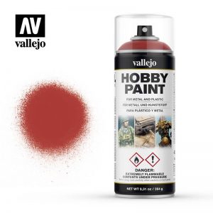 Vallejo   Spray Paint AV Spray Primer: Fantasy Color - Scarlet Red 400ml - VAL28016 - 8429551280167