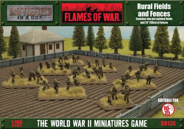 Gale Force Nine   Battlefield in a Box Flames of War: Rural Fields and Fences - BB138 - 9420020219403