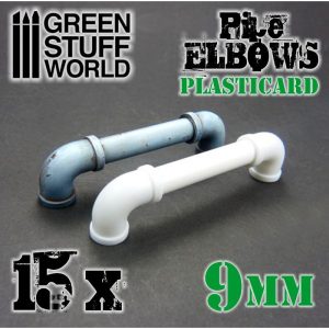 Green Stuff World   Plasticard Plasticard Pipe ELBOWS 9mm - 8436554368204ES - 8436554368204