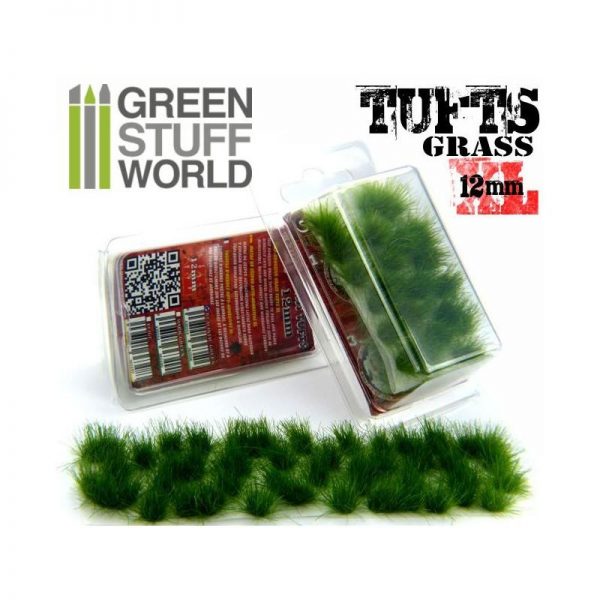 Green Stuff World   Tufts Grass TUFTS XL - 12mm self-adhesive - DARK GREEN - 8436554363490ES - 8436554363490