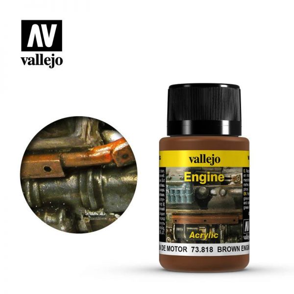 Vallejo   Weathering Effects Weathering Effects 40ml - Brown Engine Soot - VAL73818 - 8429551738187