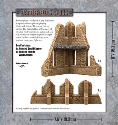 Gale Force Nine   Battlefield in a Box Gothic Battlefields - Small Corner - Sandstone - BB611 - 9420020248908