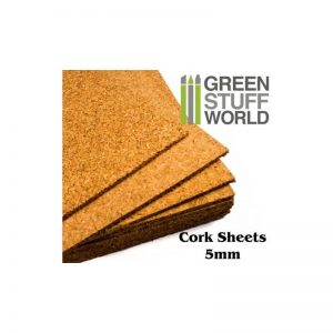 Green Stuff World   Cork GSW Cork Sheet in 5mm - A4 Size - 8436554360086ES - 8436554360086