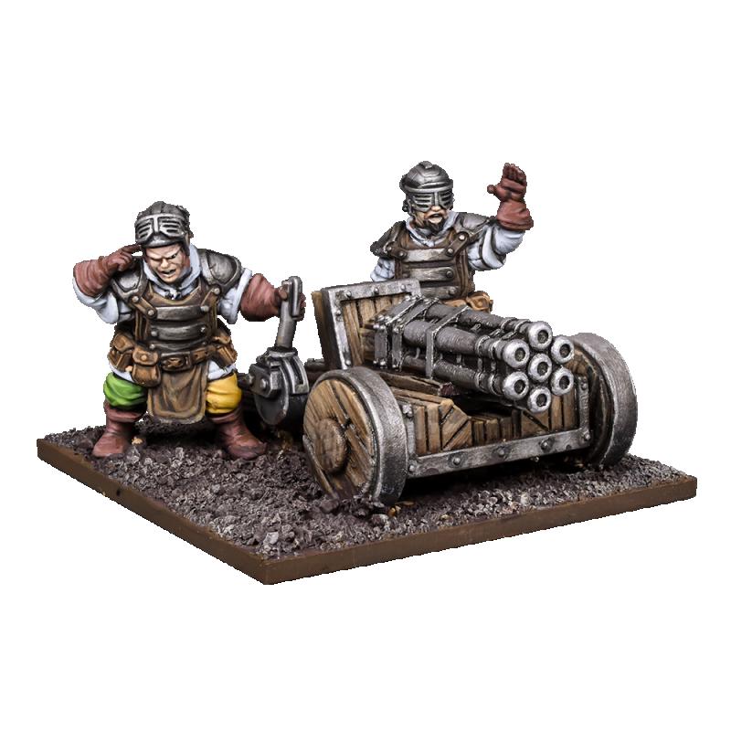 Mantic Games Kings Of War Halfling Howitzer Miniature - Resin Artillery Model With MDF Bases