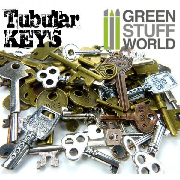 Green Stuff World   Modelling Extras Tubular KEYS Beads 85gr - 8436554367863ES - 8436554367863