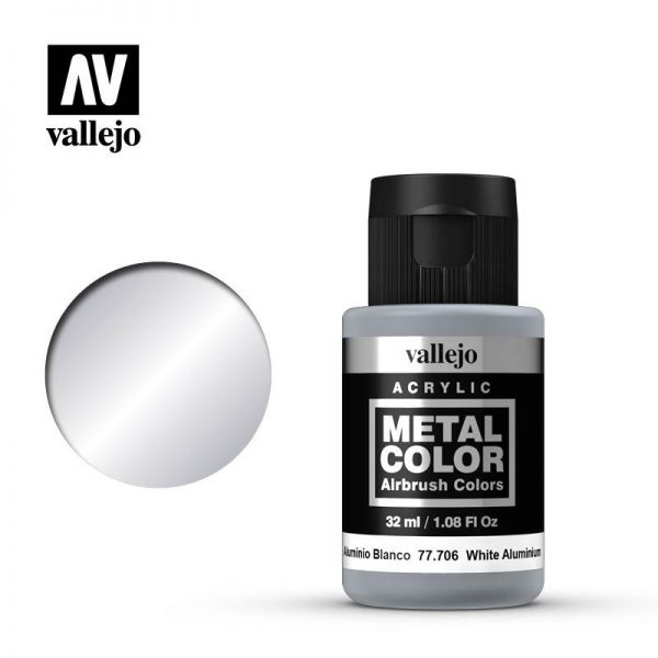 Vallejo   Metal Colour Metal Color - White Aluminium 32ml - VAL77706 - 8429551777063
