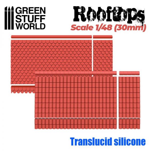 Green Stuff World   Mold Making Silicone Molds - Rooftops 1/48 (30mm) - 8436574505573ES - 8436574505573