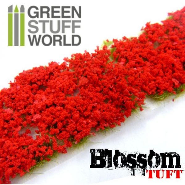 Green Stuff World   Tufts Blossom TUFTS - 6mm self-adhesive - RED Flowers - 8436554367795ES - 8436554367795