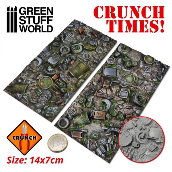Green Stuff World   Modelling Extras Dump Yard Plates - Crunch Times! - 8436574505337ES - 8436574505337