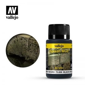Vallejo   Weathering Effects Weathering Effects 40ml - Black Splash Mud - VAL73806 - 8429551738064
