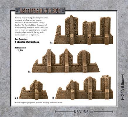 Gale Force Nine   Battlefield in a Box Gothic Battlefields - Ruined Walls - Sandstone - BB614 - 9420020248939