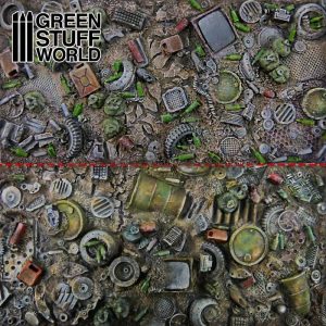 Green Stuff World   Modelling Extras Dump Yard Plates - Crunch Times! - 8436574505337ES - 8436574505337