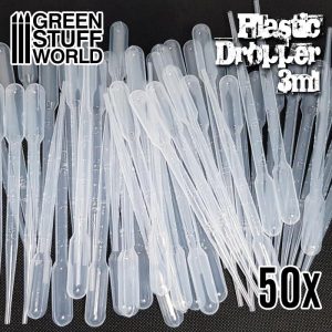 Green Stuff World   Airbrushes & Accessories 50x Long Droppers with Suction Bulb (3ml) - 8436574507775ES - 8436574507775