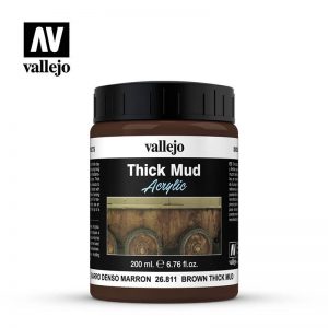 Vallejo   Weathering Effects Vallejo Weathering Effects 200ml - Brown Thick Mud - VAL26811 - 8429551268110