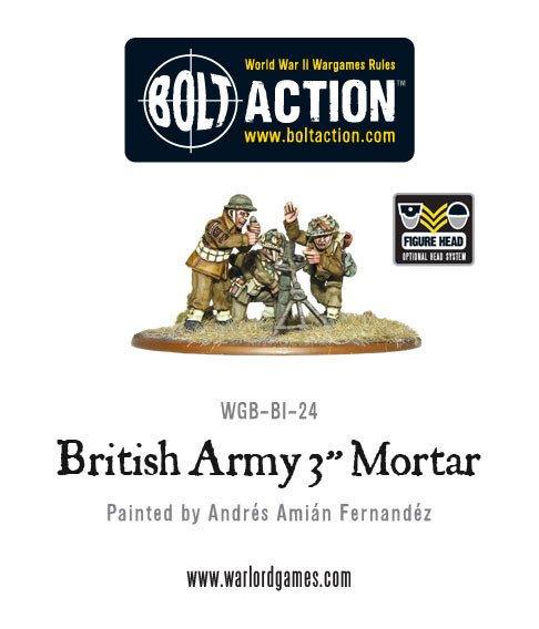 Warlord Games Bolt Action  Great Britain (BA) British Army 3'' Mortar Team - WGB-BI-24 - 5060200842126