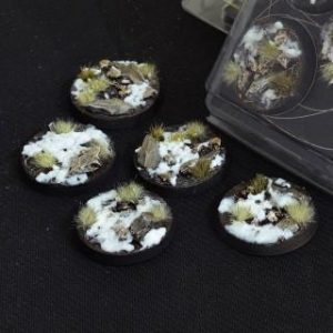 Gamers Grass   Battle-ready Winter Bases Winter Round 40mm (x5) - GGB-WR40 -