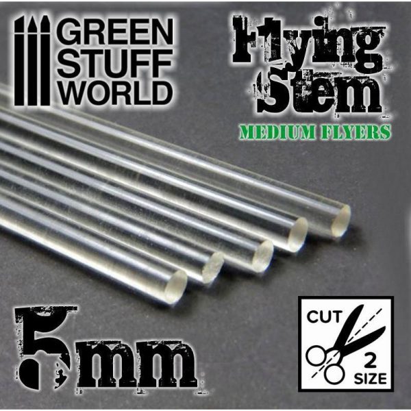 Green Stuff World   Acrylic Rods Acrylic Rods - Round 5 mm CLEAR - 8436554368143ES - 8436554368143