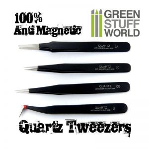 Green Stuff World   Green Stuff World Tools 100% Anti-magnetic QUARTZ Tweezers SET - 8436554361564ES - 8436554361564