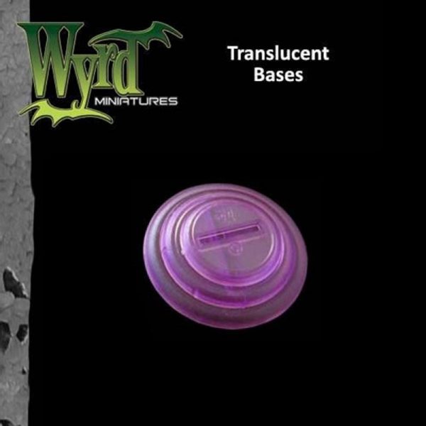 Wyrd   Translucent Bases Purple 30mm Translucent Bases - 10 Pack - WYR0055 - 813856013908