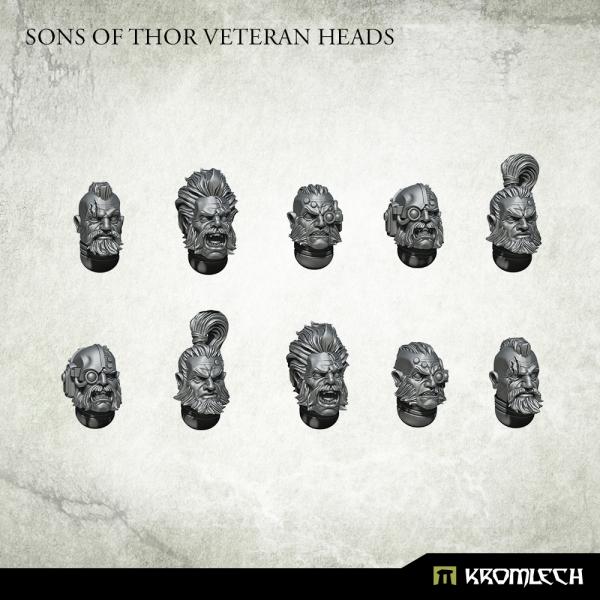Kromlech   Legionary Conversion Parts Sons of Thor Veteran Heads - KRCB279 -