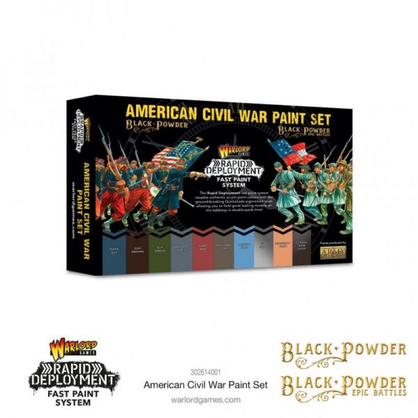 Warlord Games Black Powder | Black Powder Epic Battles  Black Powder Epic Battles Black Powder: American Civil War Paint Set - 302614001 - 5060572509405