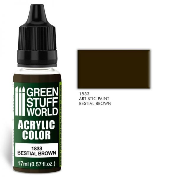 Green Stuff World   Acrylic Paints Acrylic Color BESTIAL BROWN - 8436574501926ES - 8436574501926