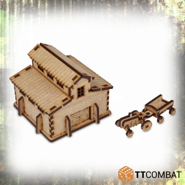 TTCombat   World War Scenics Barn (15mm) - TTSCW-WAR-009 - 5060570134586
