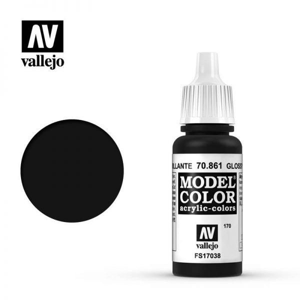 Vallejo   Model Colour Model Color: Glossy Black - VAL861 - 8429551708616
