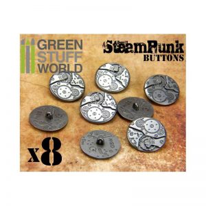 Green Stuff World   Costume & Cosplay 8x Steampunk Buttons WATCH MOVEMENTS - Silver - 8436554367399ES - 8436554367399