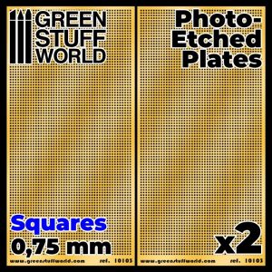 Green Stuff World   Etched Brass Photo-etched Plates - Medium Squares - 8436574506020ES - 8436574506020