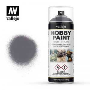 Vallejo   Spray Paint AV Spray Primer: Fantasy Color - Gunmetal 400ml - VAL28031 - 8429551280310
