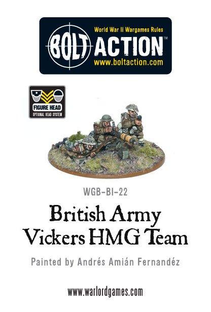 Warlord Games Bolt Action  Great Britain (BA) British Army Vickers MMG Team - WGB-BI-22 - 5060200842058
