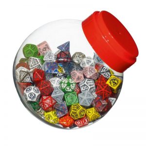 Q-Workshop   Q-Workshop Dice Jar of dice with D4, D6, D8, D10, D12, D20, D100 (150) - JMIX04 - 5907699491810